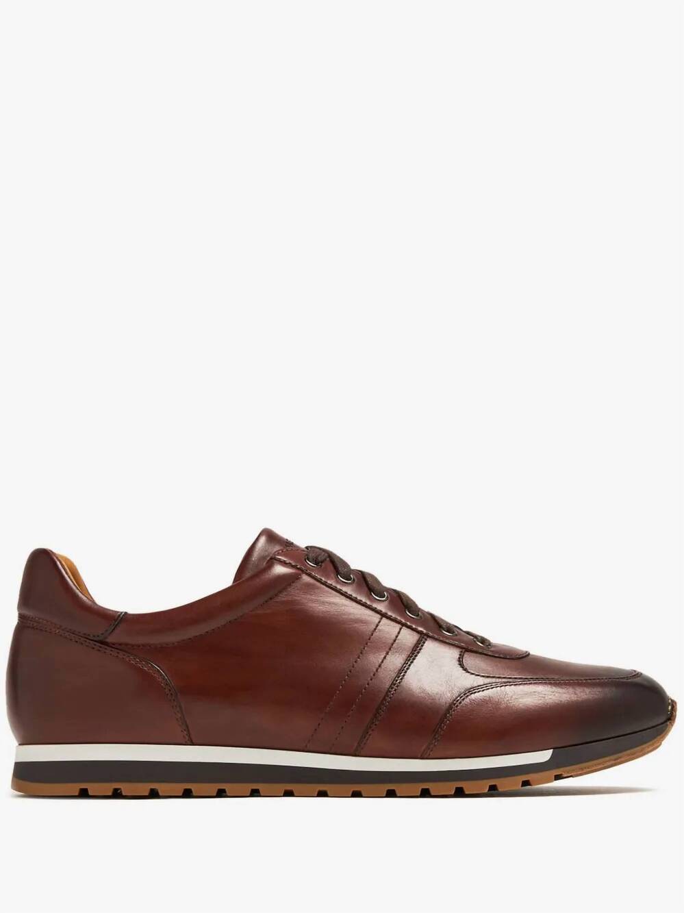 NEW MAGNANNI men's ibiza trainer sneaker in midbrown